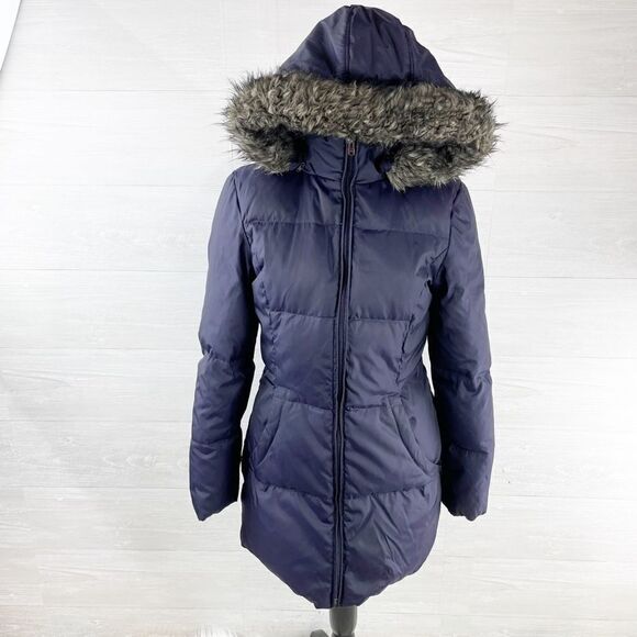 Anne Klein Down Faux Fur Hooded Puffer Coat - Picture 1 of 12